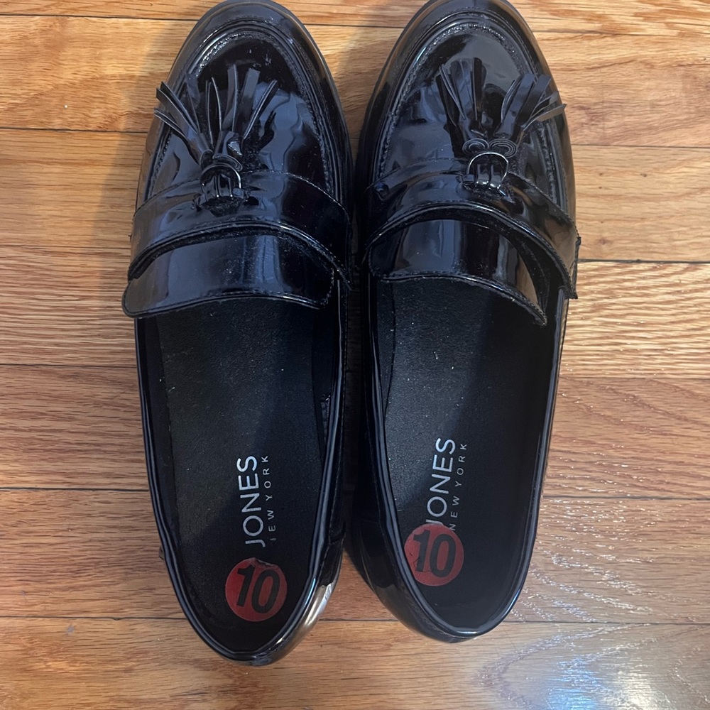 Jones New York Black Patent Loafers
